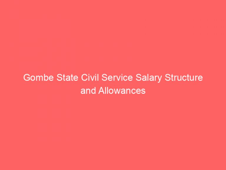 Gombe State Civil Service Salary Structure and Allowances